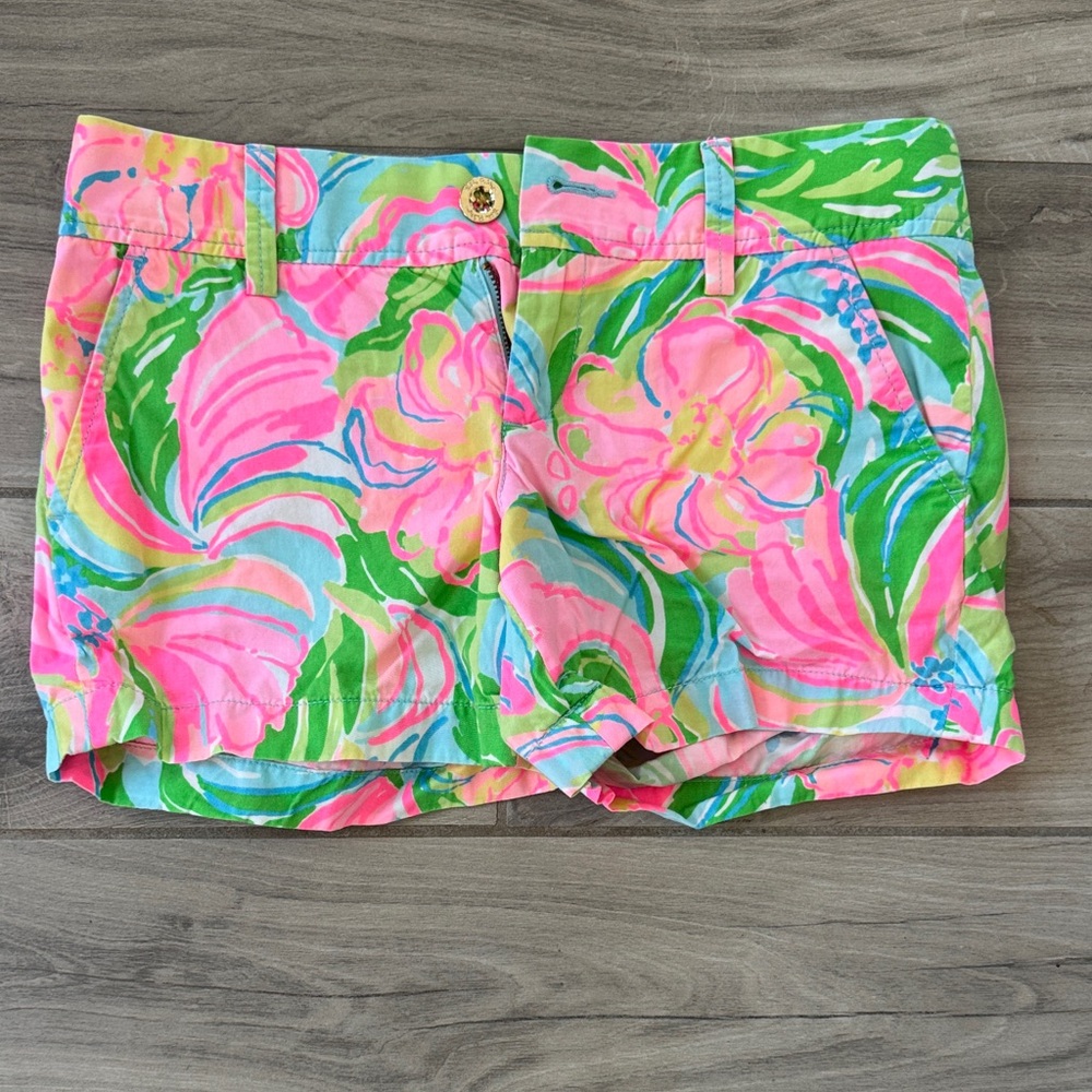 Lilly Pulitzer Pink & Green Floral Shorts
